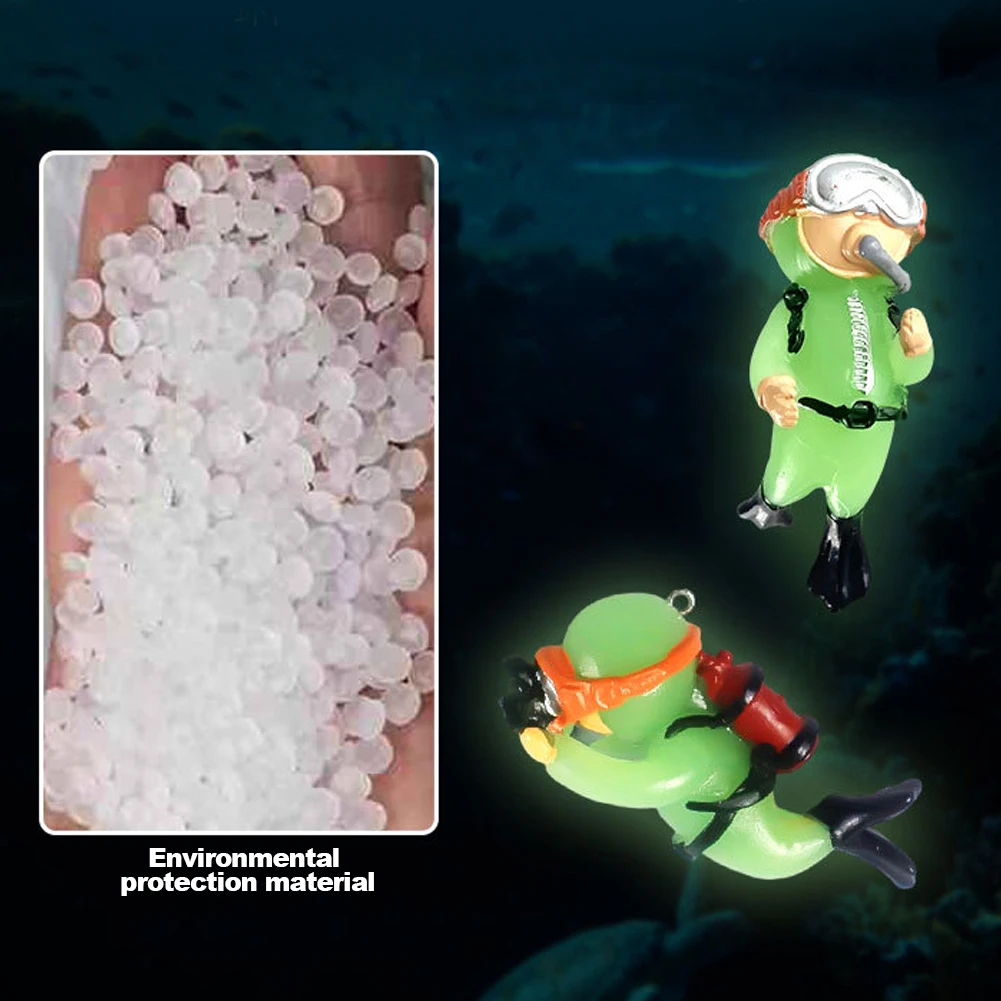 1pc Luminous Aquarium Accessories Green Fat Man Fluorescent Floating Doll Interesting Decor Fish Tank Landscaping Decoration Toy fish tank ornaments fish tank decorations aquarium ornaments mini landscape ornaments