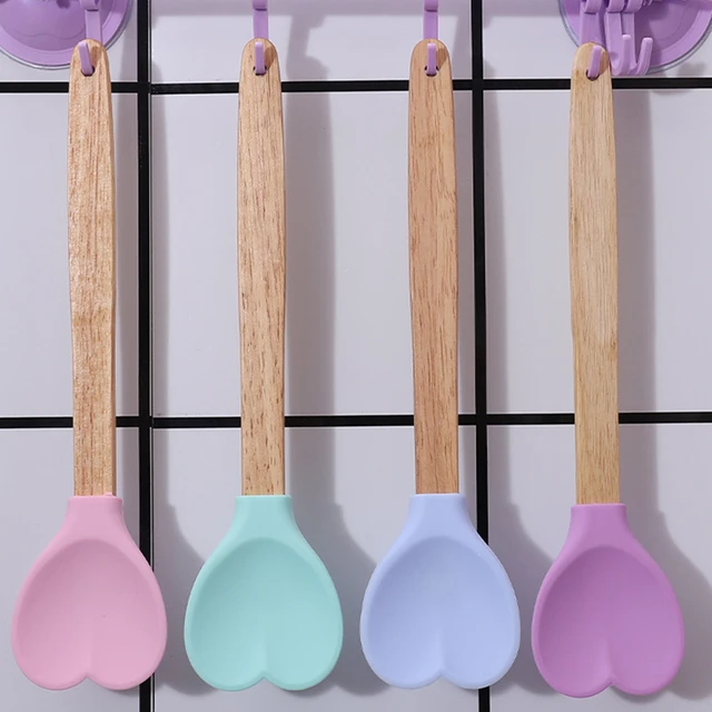 1 Pc Silicone Mixing Spoon Shovel Nonstick Cooking Spoon Baking