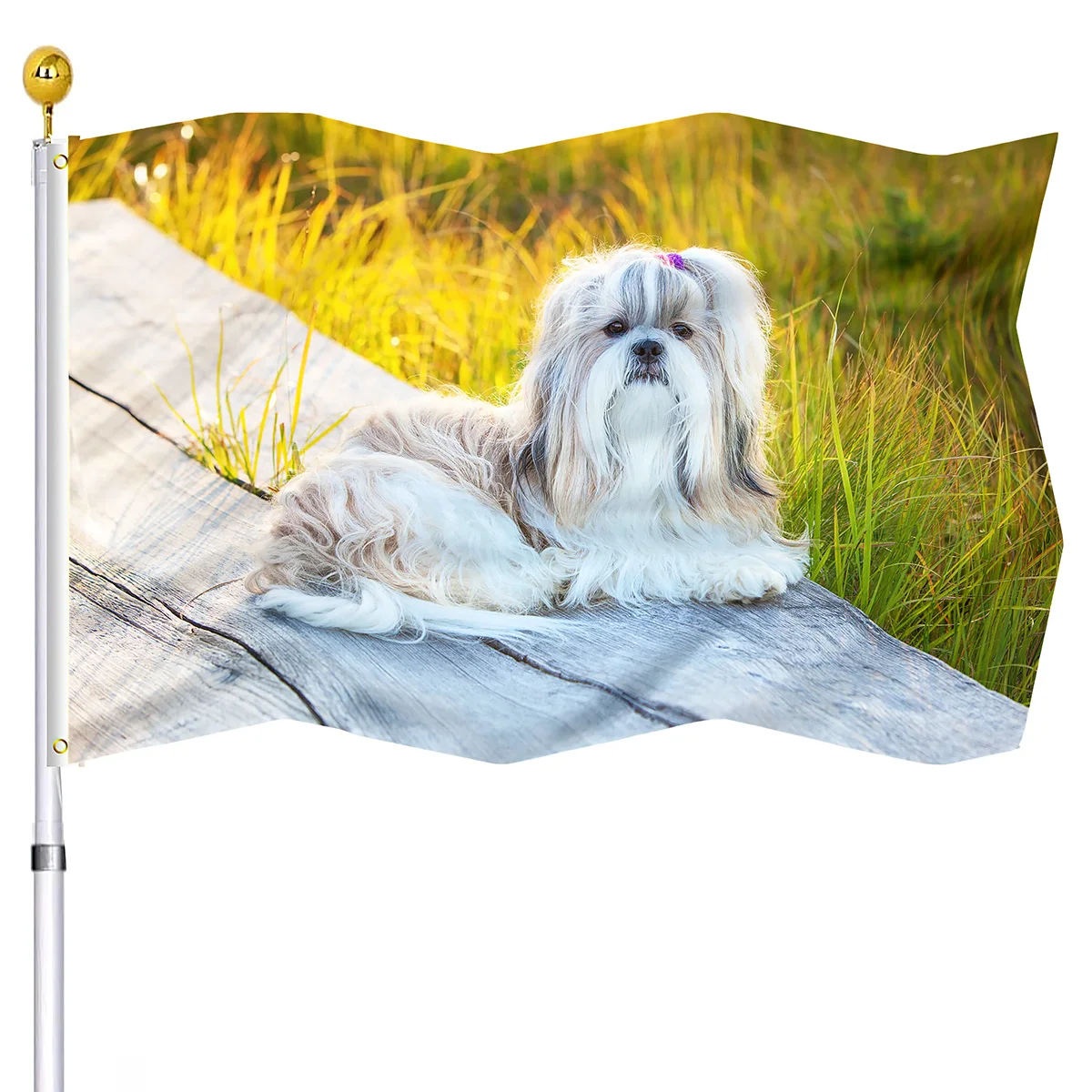 

Флаг Best Breed Shih Tzu Dog, баннеры с двойной прострочкой и латунными люверсами для дома, сада, улицы, декор для женщин и мужчин, подарки