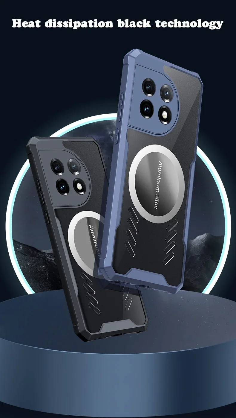 Graphene Heat Dissipation PC Case For OnePlus 12 12R 11 11R 10R 10T 10 9 9R 9RT Breathable Transparent Bumper Casing Shell Cover_voghion.com