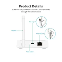 Zemismart Zigbee Hub with Antenna Smart Home Bridge Wired Gateway with Network Cable Work with Tuya Smart Life App - Image 6