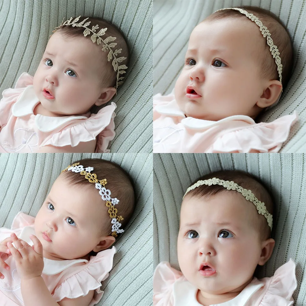 Cute Lace Cotton Headband for Newborn Baby Girls