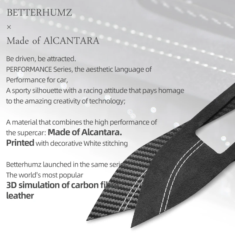 For Ford Mustang 2015-Made of Alcantara Car Interior Dashboard Panel Trim Strips Instrument Stickers Tuning Accessories car interior trim