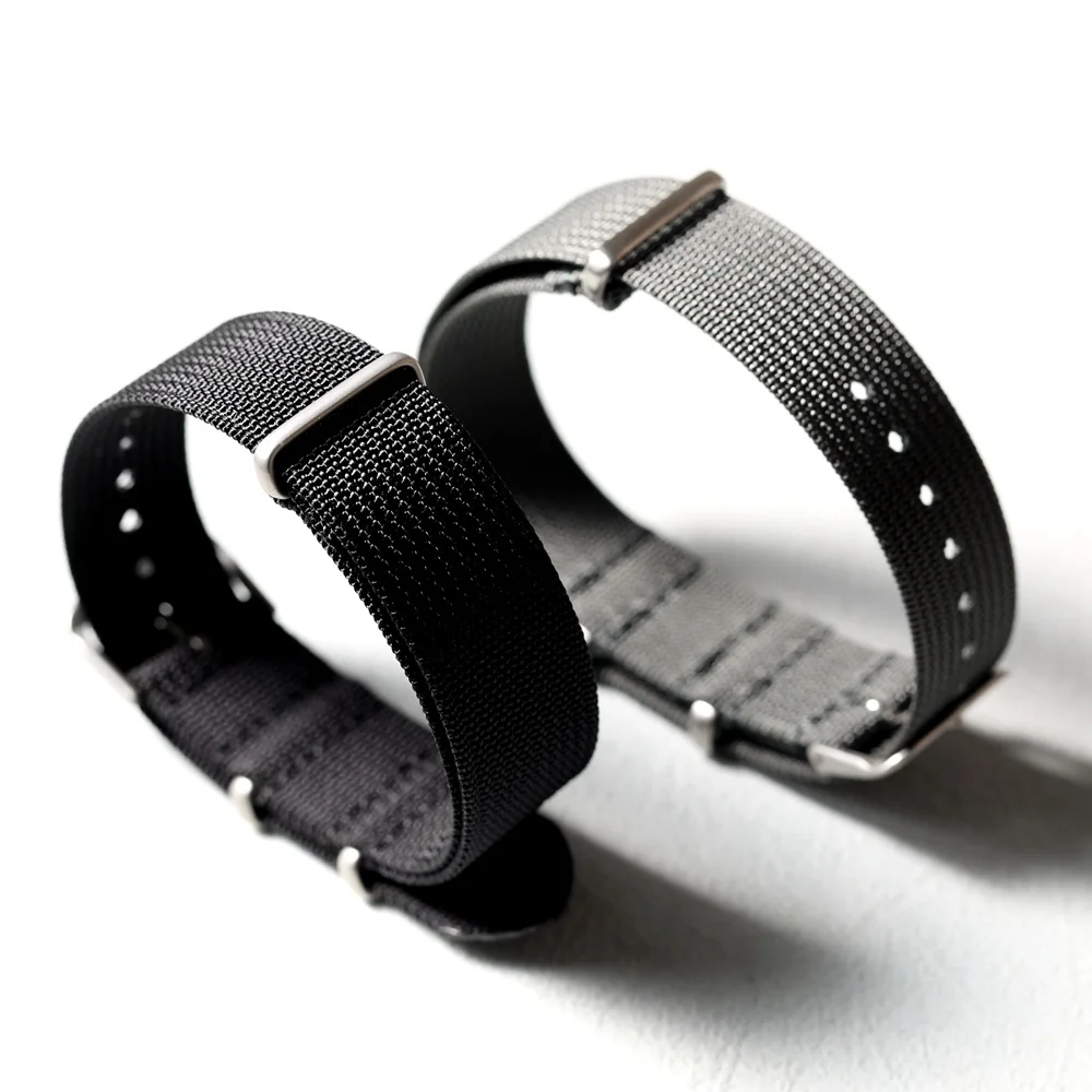 High-Density Waterproof Nylon Strap - Black, Green, Gray, Blue - Retro Style Men's Watchband