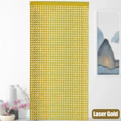 Sparkling Square Glitter Curtain Backdrop - Gold, Silver & Pink Shimmer Wall Decor - 2PCS (Larse Gold)
