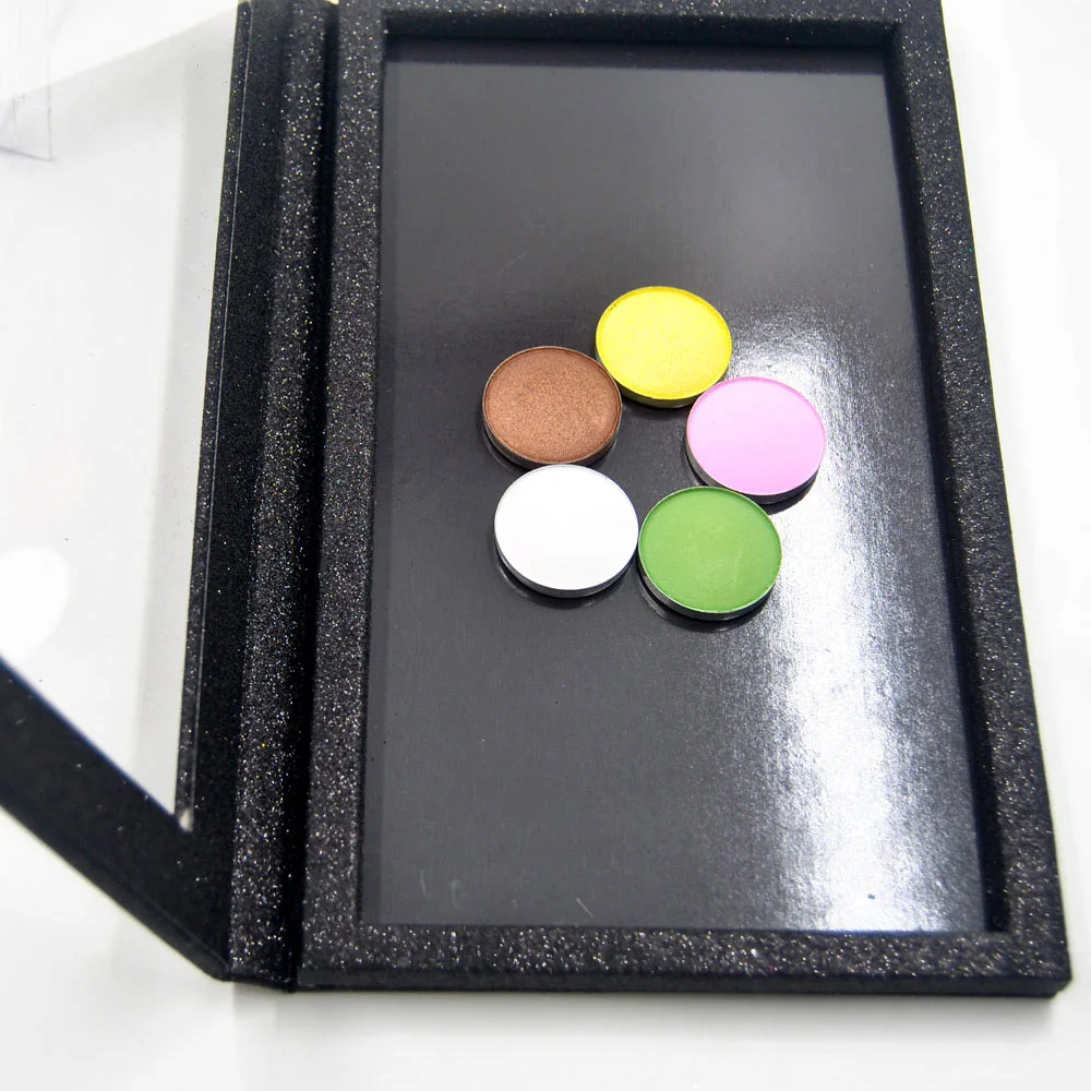 Black Glitter Fashion Empty magnetic Eyeshadow Palette DIY Makeup Tool Eye Shadow Blusher Foundation
