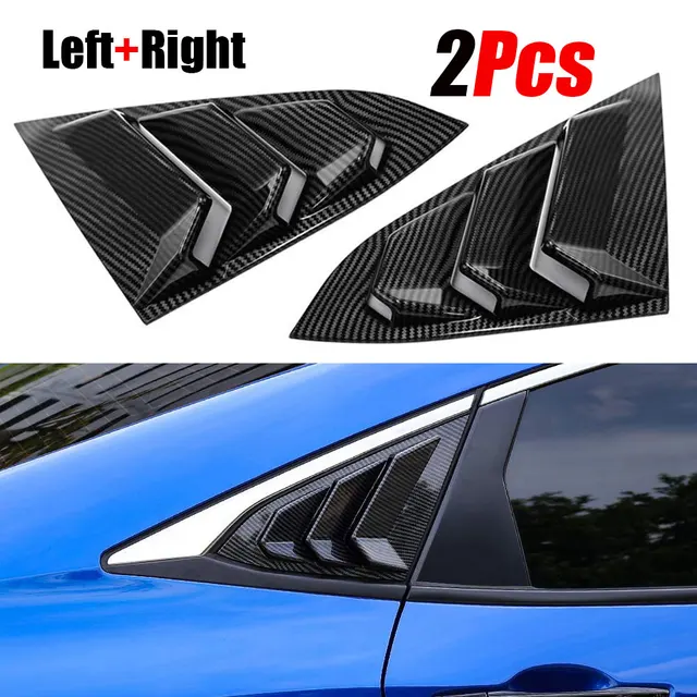 Shutter Blinds Dreamseek Rear Side Window Louvers For Honda Civic Type ...
