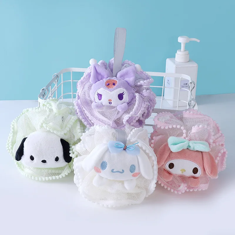 

Sanrio Kawaii My Melody Kuromi Cinnamoroll мультяшный цветок для ванны хлопковый шарик для ванны домашний мяч для ванны легко вспененный праздничный подарок для девочки