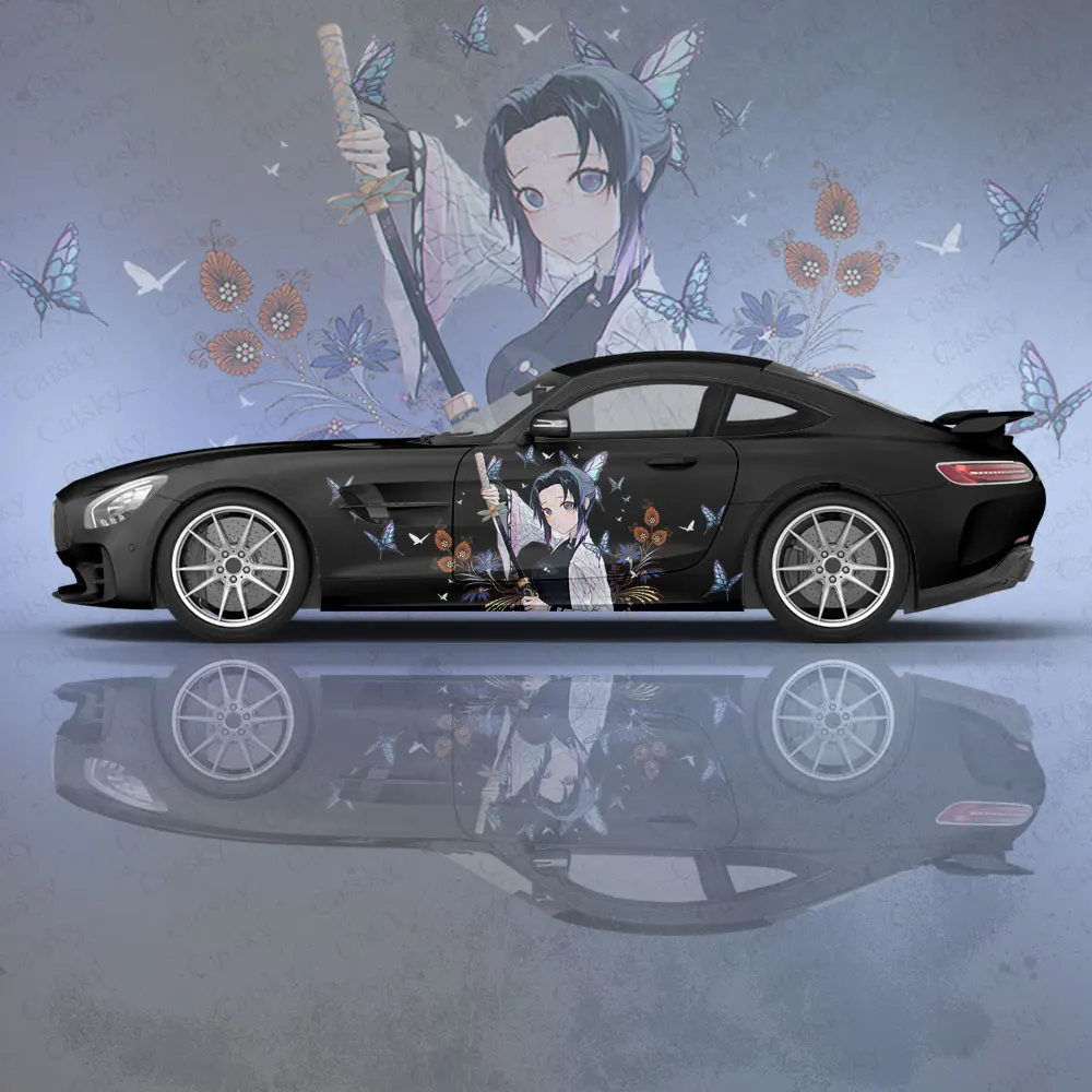 

Kochou Shinobu наклейка для кузова автомобиля Itasha Виниловая наклейка для боковых наклеек наклейка для кузова автомобиля декоративная наклейка защитная пленка для автомобиля