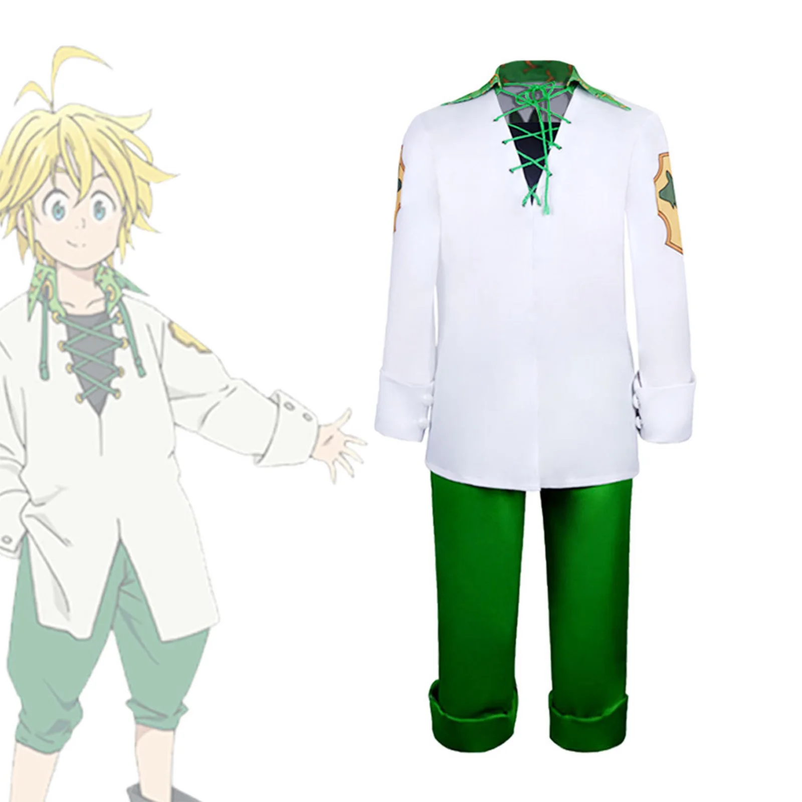 

The Seven Deadly Sins Meliodas Cosplay Costume Suit Dragon's Sin of Wrath Nanatsu No Taizai Imashime Fukkatsu Halloween Clothes