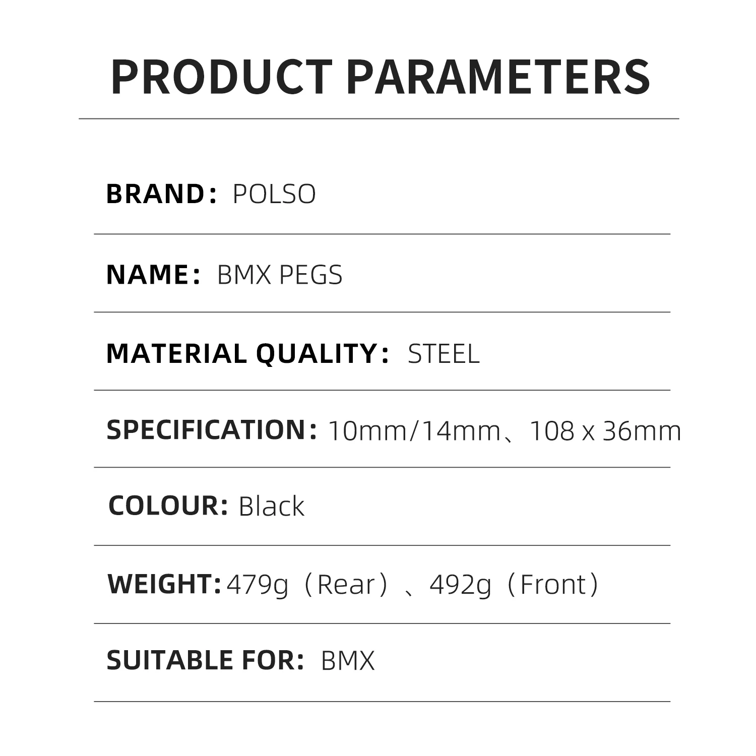 Steel BMX Front & Rear Pegs 5