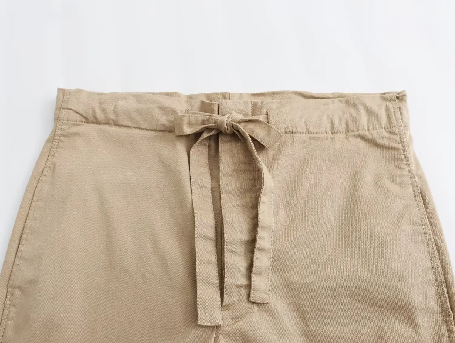 Dave&Di Japanese Minimalist Khaki Casual Pants  Fashion Casual Ladies Commuter Loose Pants Women