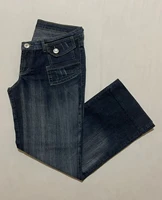 Classic Washed Solid Baggy Jeans High Street Pocket Embroidery Flower Design Wide Leg Pants Y2k Fashionable Flare Jeans 2