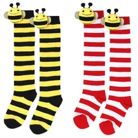 Halloween Knee High Socks Cosplay Striped Stockings for Halloween Girls Bee Costume 7-12Years 5