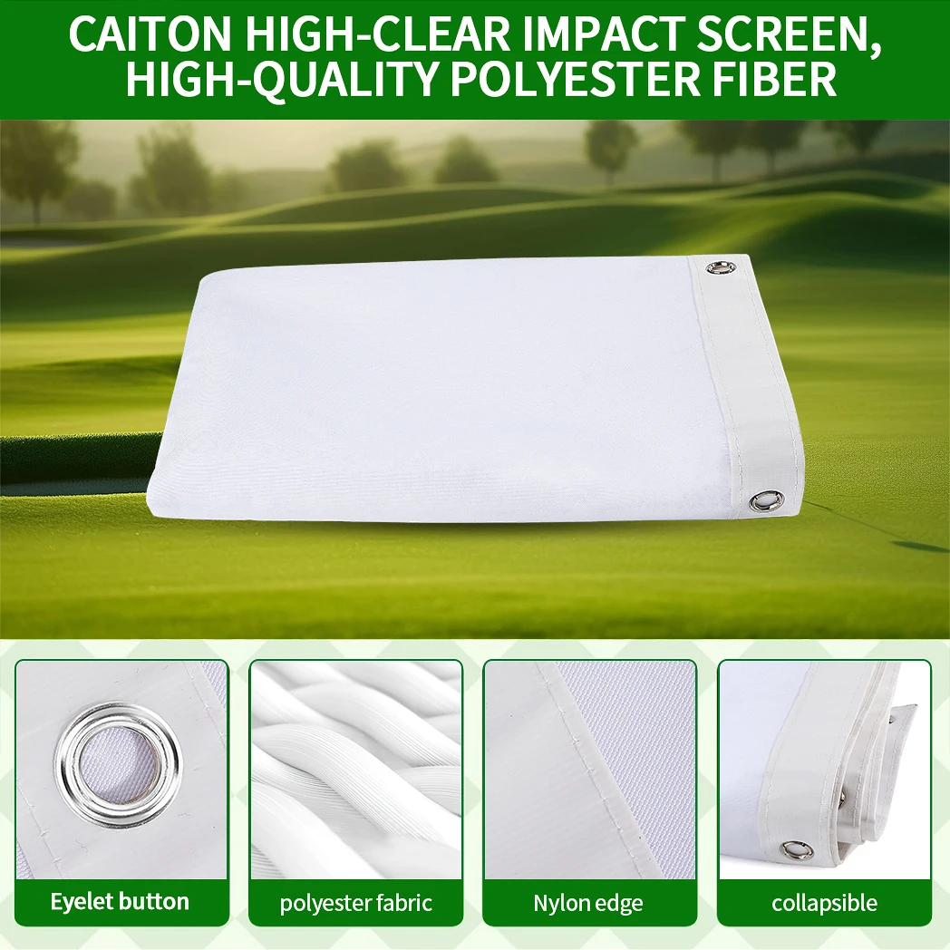 Caiton Golf Impact Screen - Silent HD, Tear-Resistant, Indoor & Outdoor Swing Training, Easy Setup, Anti-Strike, Various Sizes 3