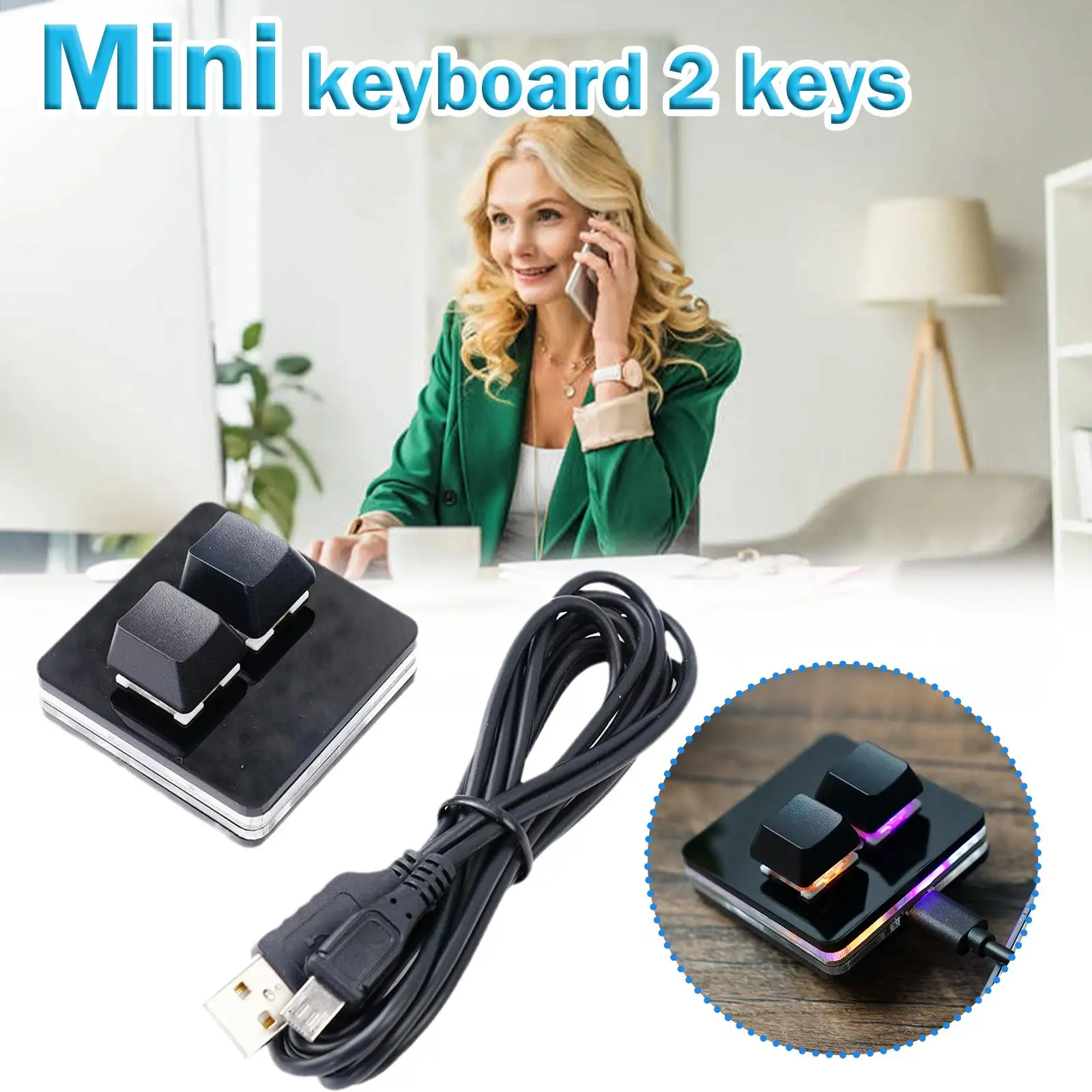 OSU Programmable Gaming Mechanical Keyboard, Mini Teclado,