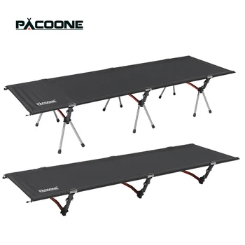 PACOONE Portable Camping Cot – Lightweight Collapsible Sleeping Bed for Outdoor Hiking, Backpacking & Travel 1