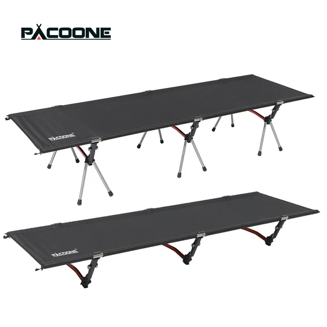 PACOONE Portable Camping Cot – Lightweight Collapsible Sleeping Bed for Outdoor Hiking, Backpacking & Travel 1
