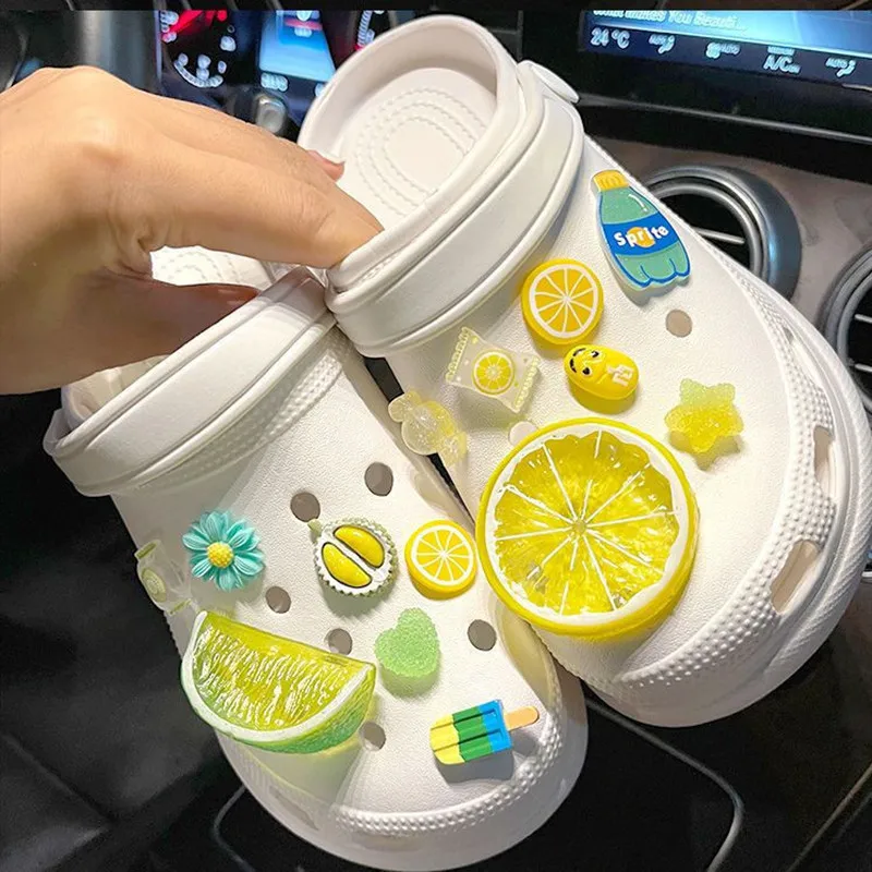 Obstschuh-Dekorationsset, niedliche Weihnachts-Enten, fortschrittliche Schuhdekorationen, DIY, abnehmbare Schnalle, Schuhzubehör, 1 Set