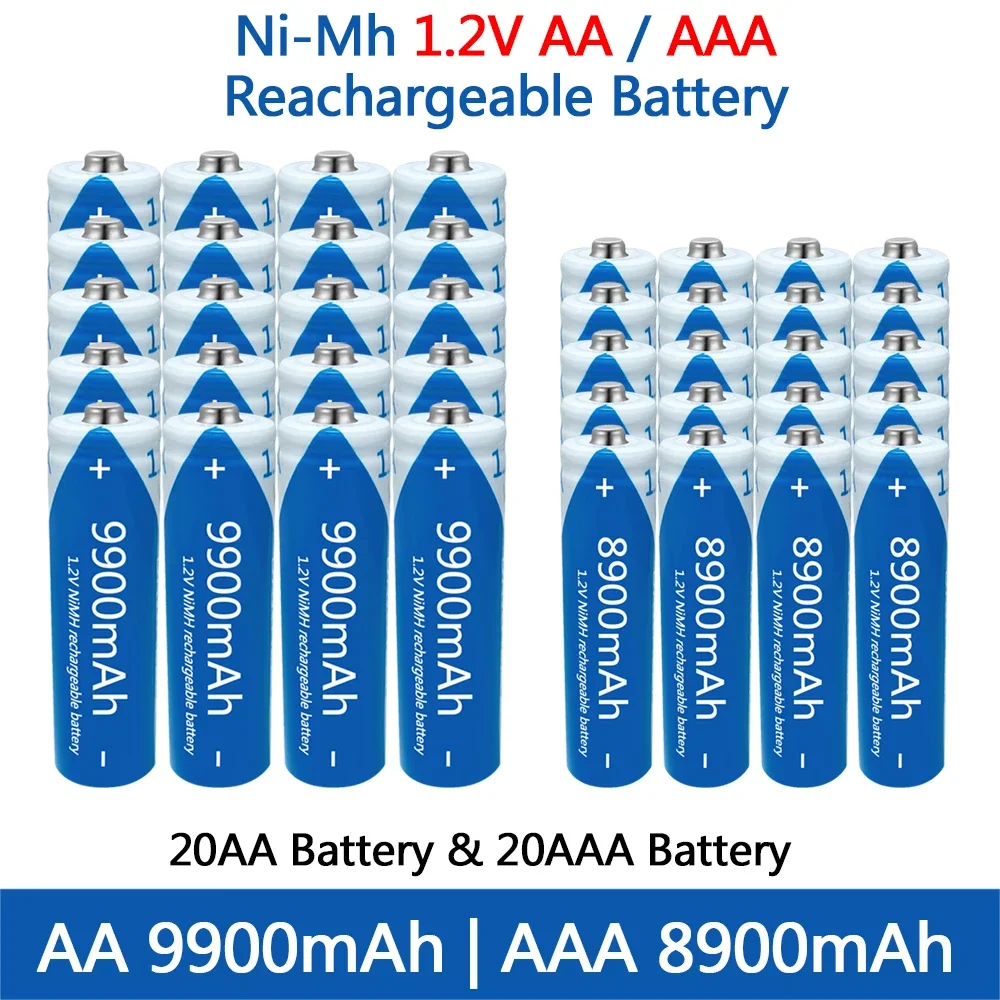 

AA AAA Battery 1.2V rechargeable Battery NIMH Battery high capacity 9900mAh rechargeable for toys Remote control mouse