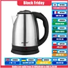 1.8L 220V Stainless Steel Electric Kettle Silver Black Base Separation Desion Rust-resistant Durable for Home During Travel 6