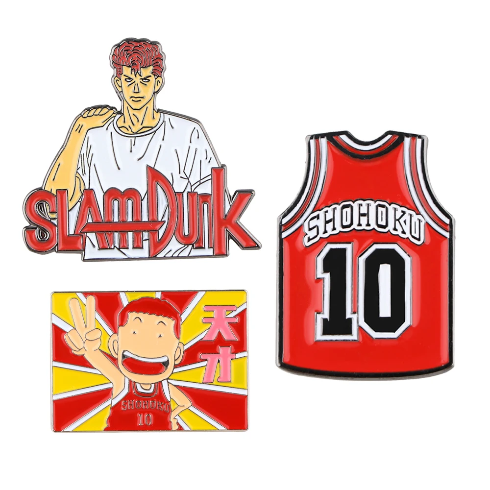 suave Contaminar analizar MD3087 SLAM DUNK Collection Anime Figure Hard Enamel Pin Badge Backpack Bag  Collar Lapel Pins Decoration Jewelry Gift For Friend - AliExpress