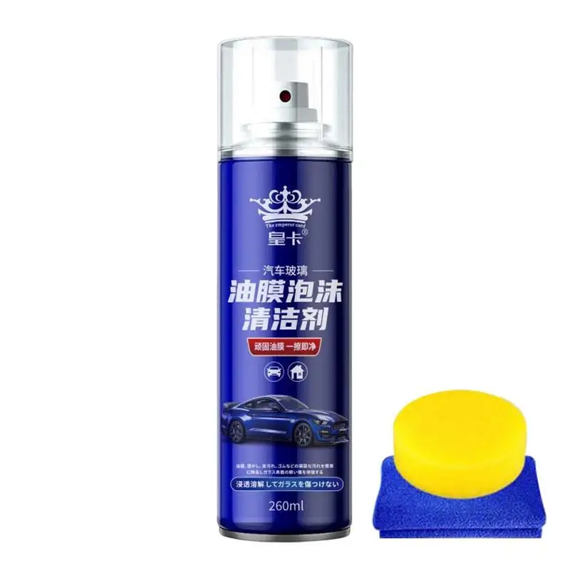 

Car Glass Oil Film Cleaner Window Cleaner Cleaner For Auto And Home For A Streak-Free Shine Deep Cleaning Foaming Action