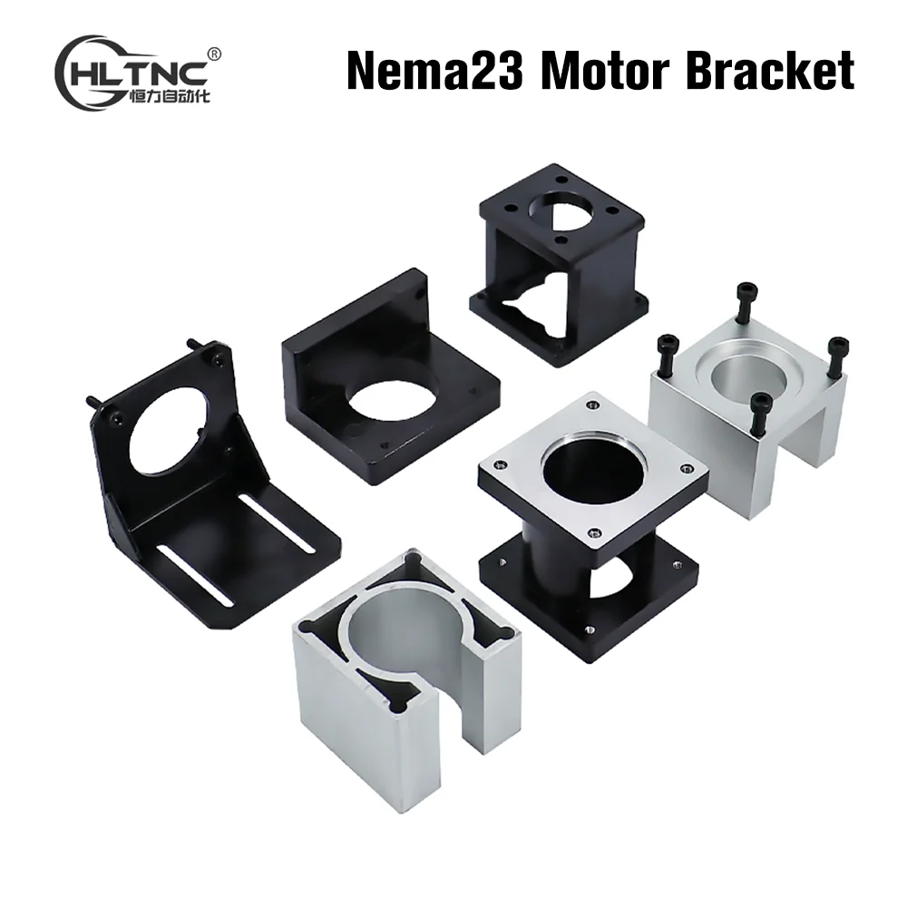 HLTNC NEMA 23 57 Stepper Motor Base Bracket Mount Fixed Mounting Seat for cnc 3d printer 1.2n 2n 3n 425ozin engine motor mounting bracket