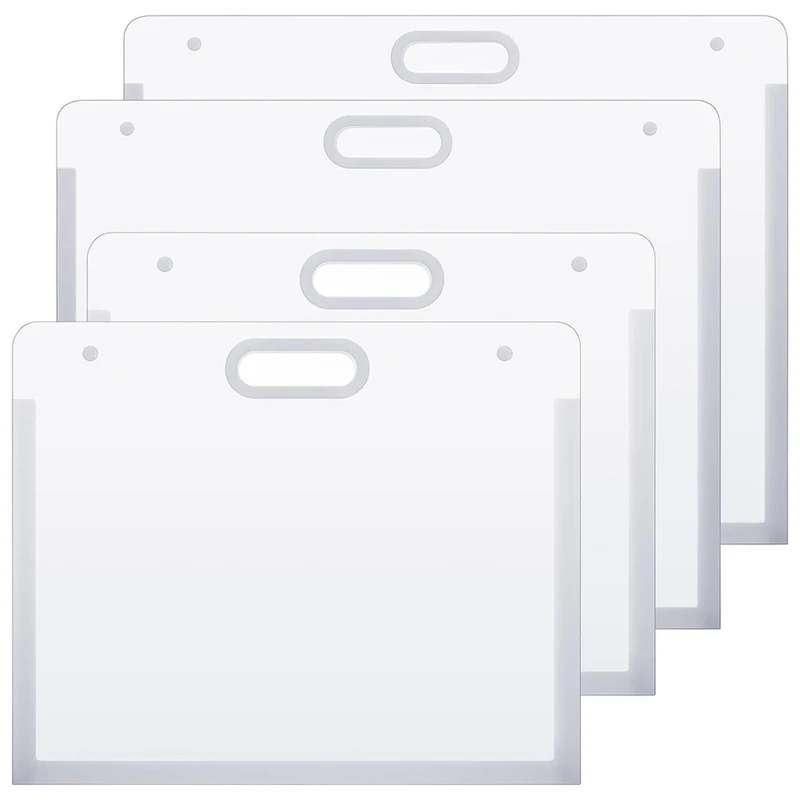 

4 Piece Art Portfolio Folder For Artwork Art Portfolio Plastic Waterproof Art Portfolio With Handles Large Art Case