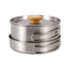 Outdoor Stainless Steel Camping Pot Set Practical Pot And Pan Cook Set For Climbing 3