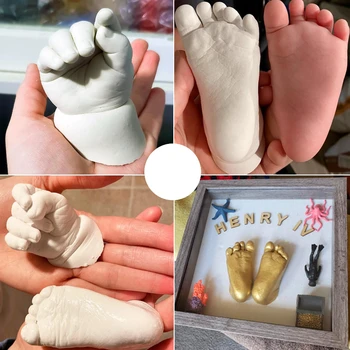 Kit per colata a mano con impronta del bambino - Kit ricordo per la pietra miliare del neonato per ragazzi e ragazze - Regali per la baby shower Il registro deve avere - Ricordo fai-da-te