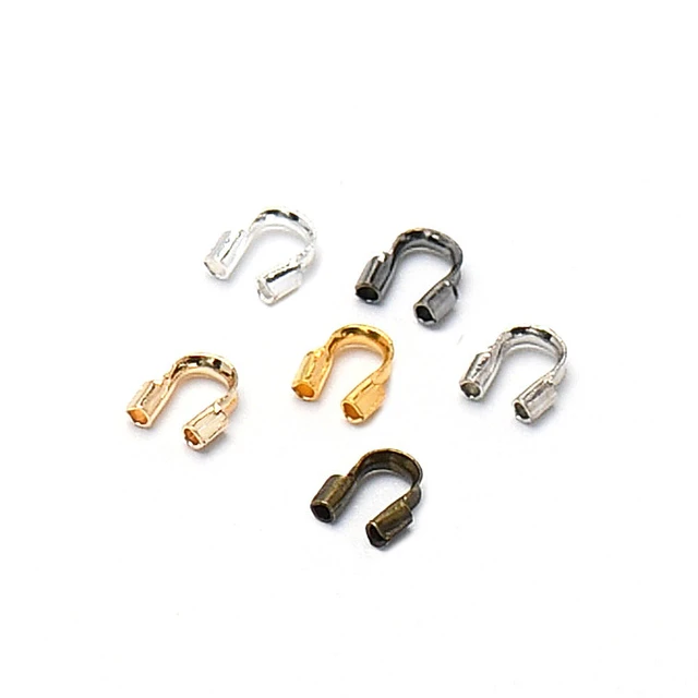 100pcs/lot 4mm Wire Protectors Wire Guard Guardian Protectors loops U Shape  Accessories Clasps Connector For Jewelry Making - AliExpress