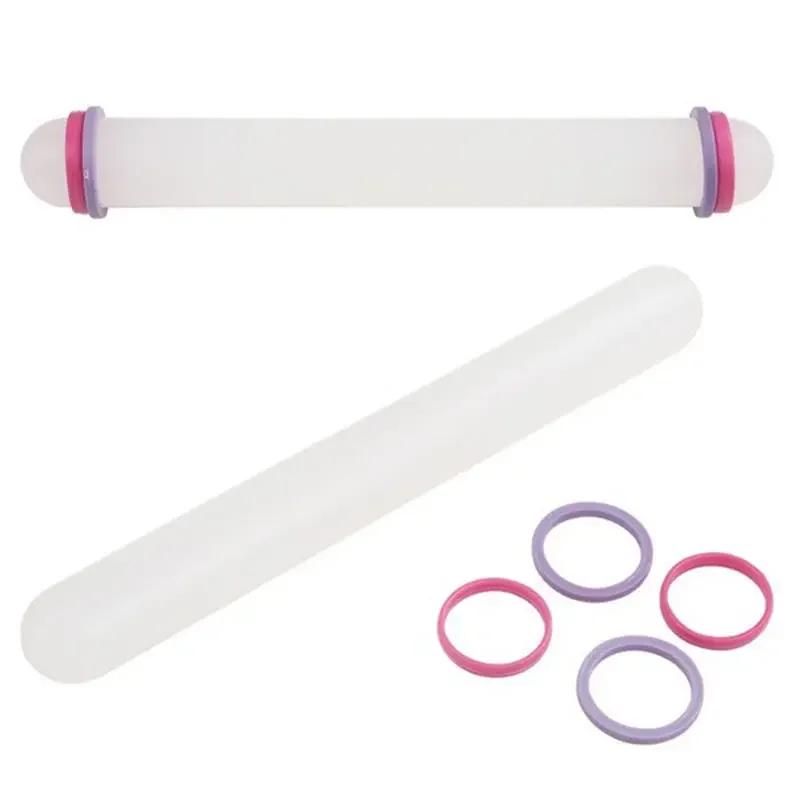 

23cm High Quality Plastic White Non-stick Glide Fondant Rolling Pin Fondant Gift Dough Roller Decorating Gift Roller