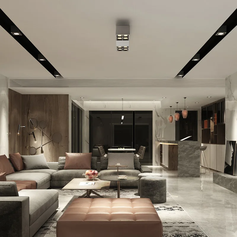 LED 스포트라이트, 천장 표면 장착, 눈부심 방지 천장 조명, 그릴 라이트, 홈 거실, 메인 라이트 다운라이트 없음, 18W