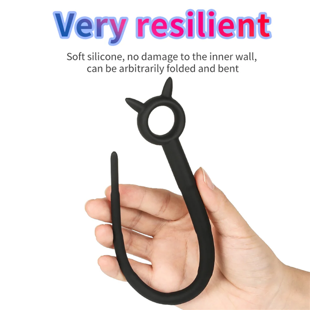 Penis Sex Toys Penis Sounding Rod Toy Urethral Plug Cock Insertion Dilator Urethra Masturbator Silicone Horse Eye Stick