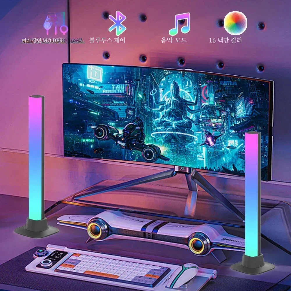 E-스포츠 게임 분위기 필 라이트, RGB 블루투스, 투야 스마트 테이블 램프, 엔터테인먼트 리듬 색상 변경, 라이브 픽업 램프