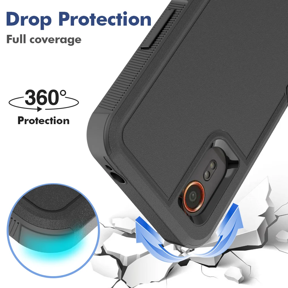 Shockproof Hybrid Dual-Layer Phone Case - Rugged Protective Cover
