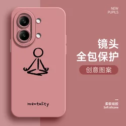 Fashionable Creative Pattern Skin - Friendly Liquid Silicone Shockproof Phone Case for Redmi Turbo5 Max (1)