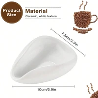 Leeseph Coffee Beans Dosing Cup, Pure White Ceramic Tea&Coffee Beans Vessel, Ceramic Dosing Vessel fit Coffee or Tea, Best Gift 2
