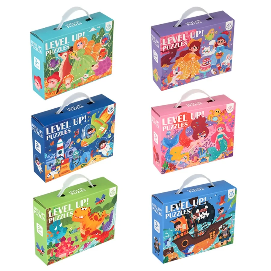 60-Piece Custom Montessori Kids Cartoon Puzzle Creative Toy Set