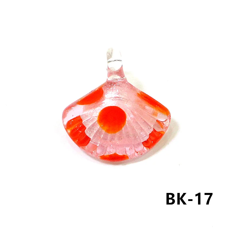 다채로운 미니 바다 조개 참 장식 유리 펜던트 귀여운 해양 생물 장식품 DIY 쥬얼리 제작 액세서리 수족관 장식 용품