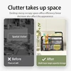 Desk Mail Organizer, 2 Pack Office Small Letter Sorter Desktop File Organizer Metal Mesh with 3 Vertical Upright Compartments 2