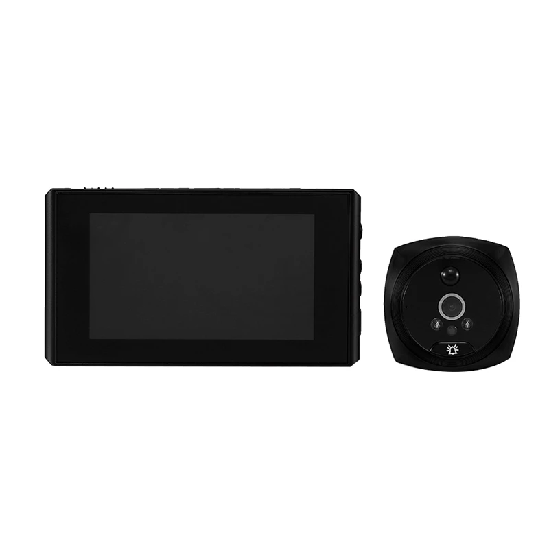 

1Set PIR Door Eye Electronic Peephole Door Camera Viewer 4.5 Inch LCD Screen Digital Doorbell Black