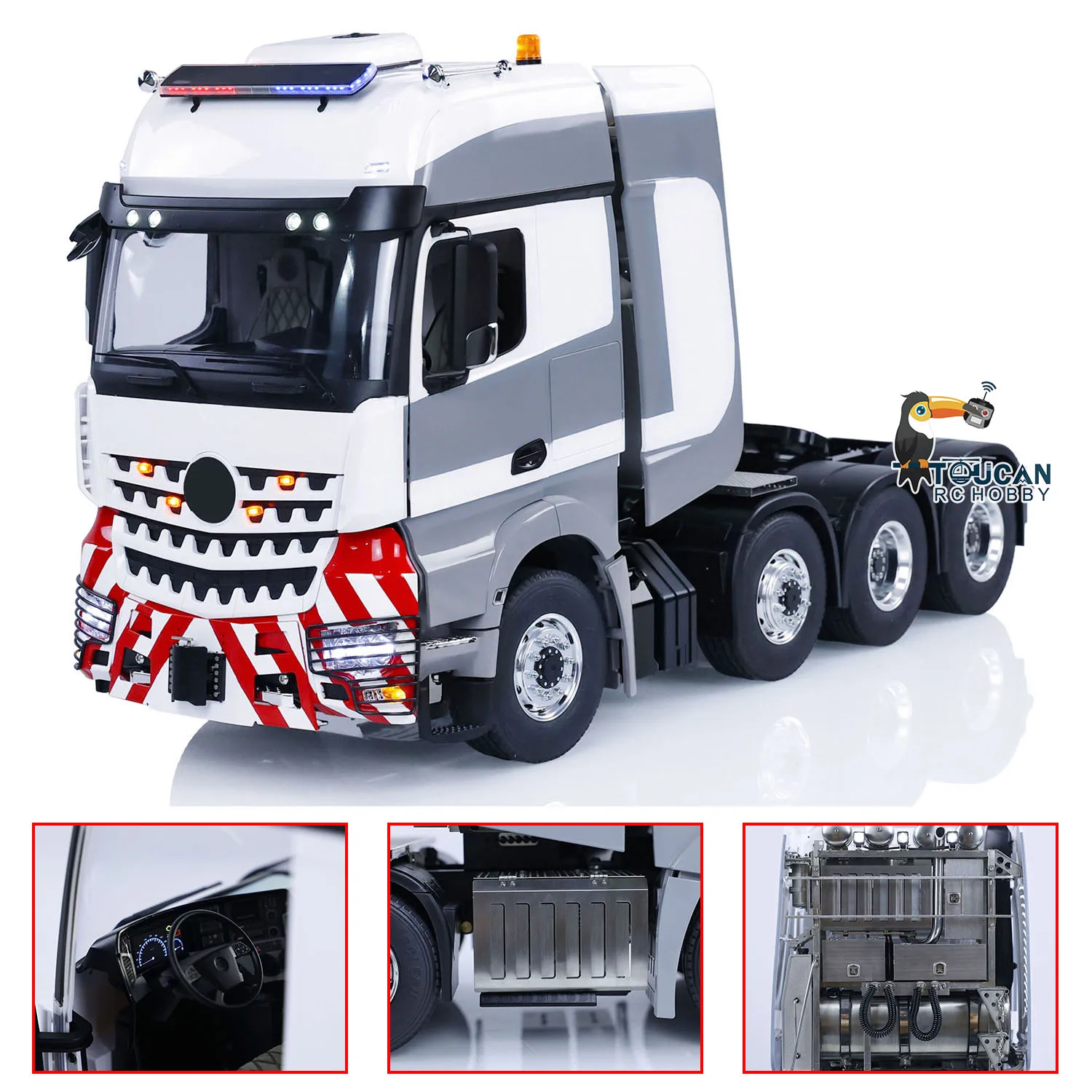Toys DIY Painted LESU 1/14 Metal Chassis 8x8 RC Tractor Truck Remote Control Cars Smoke Sound Finished Machine Model for Boy 2