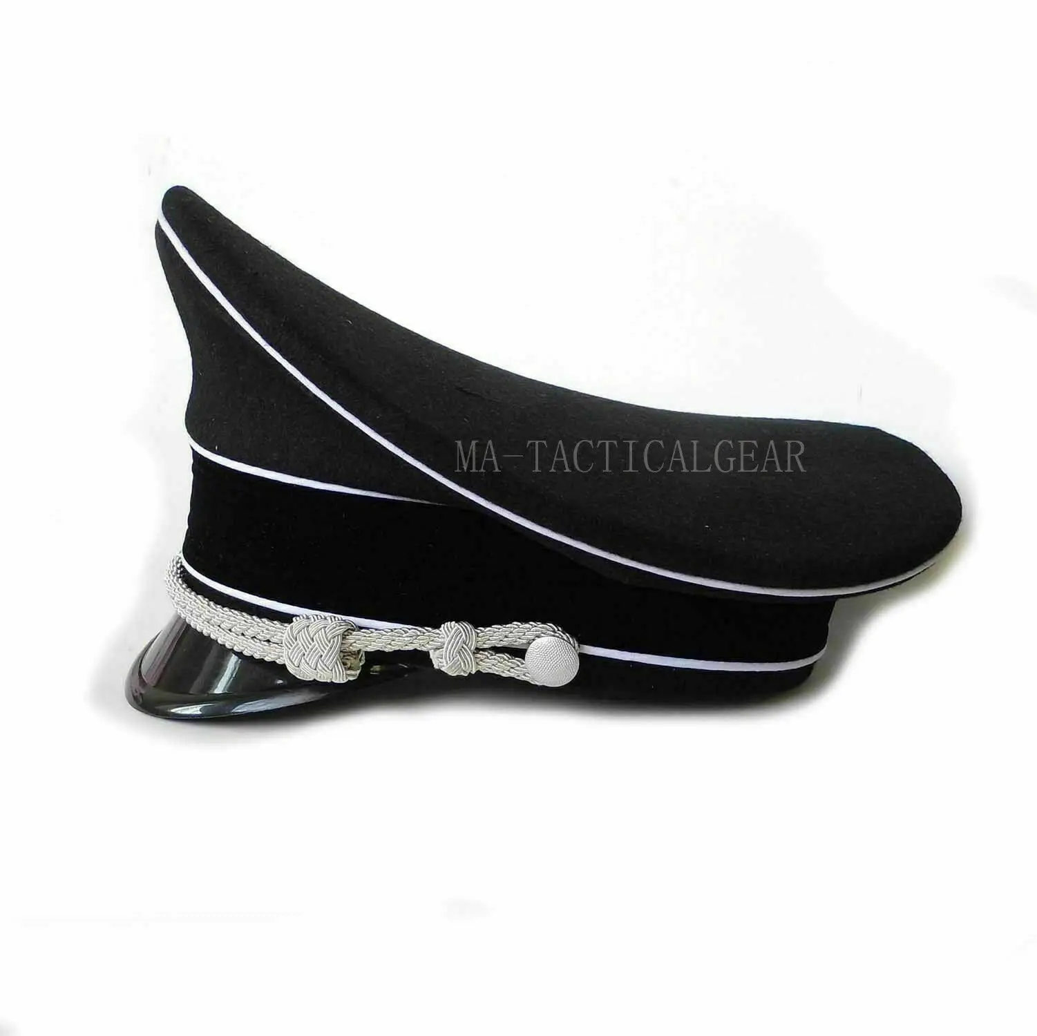 German Army M36 Officer Visor Hat Military Cap Black 57 58 59 60 61 cm WWII WW2 Military REPRO