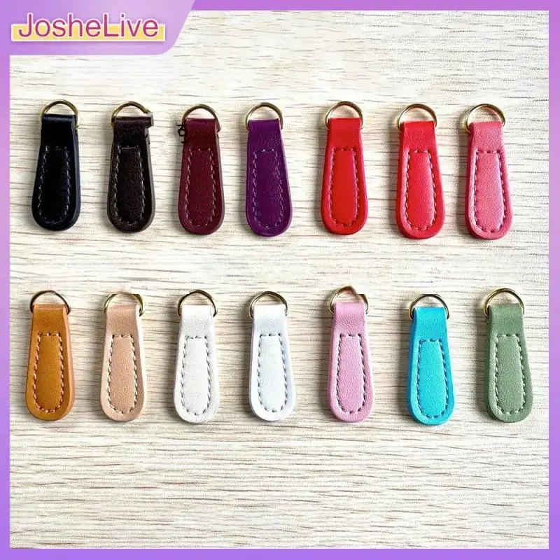 Genuine Leather Zipper Zip Puller Head Clothes Luggage Accessories Backpack Zipper Buckle Pendant Pull Tab Sewing Tab