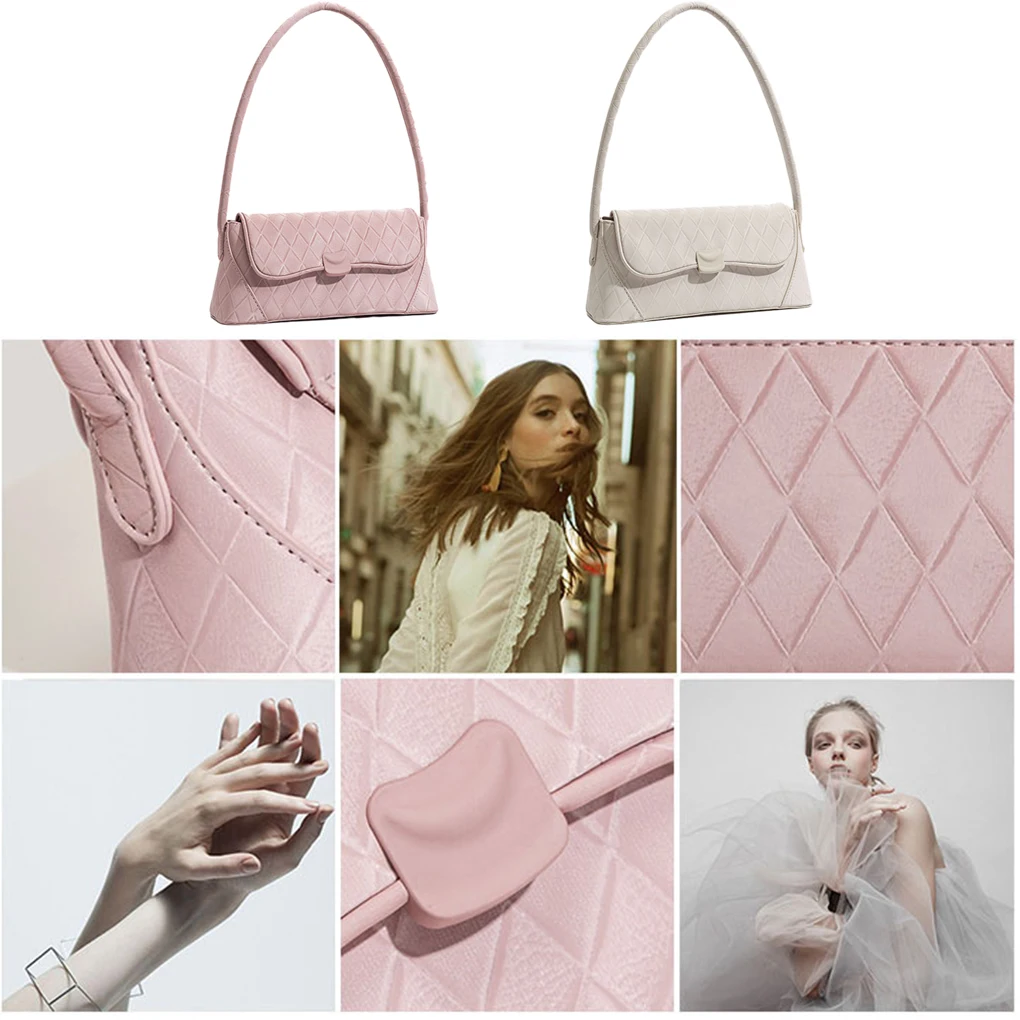 Fashion Commuting Style Ladies Square Bag Messenger Bag Soft PU Small Square Bag Diagonal Cross Womens Handbag