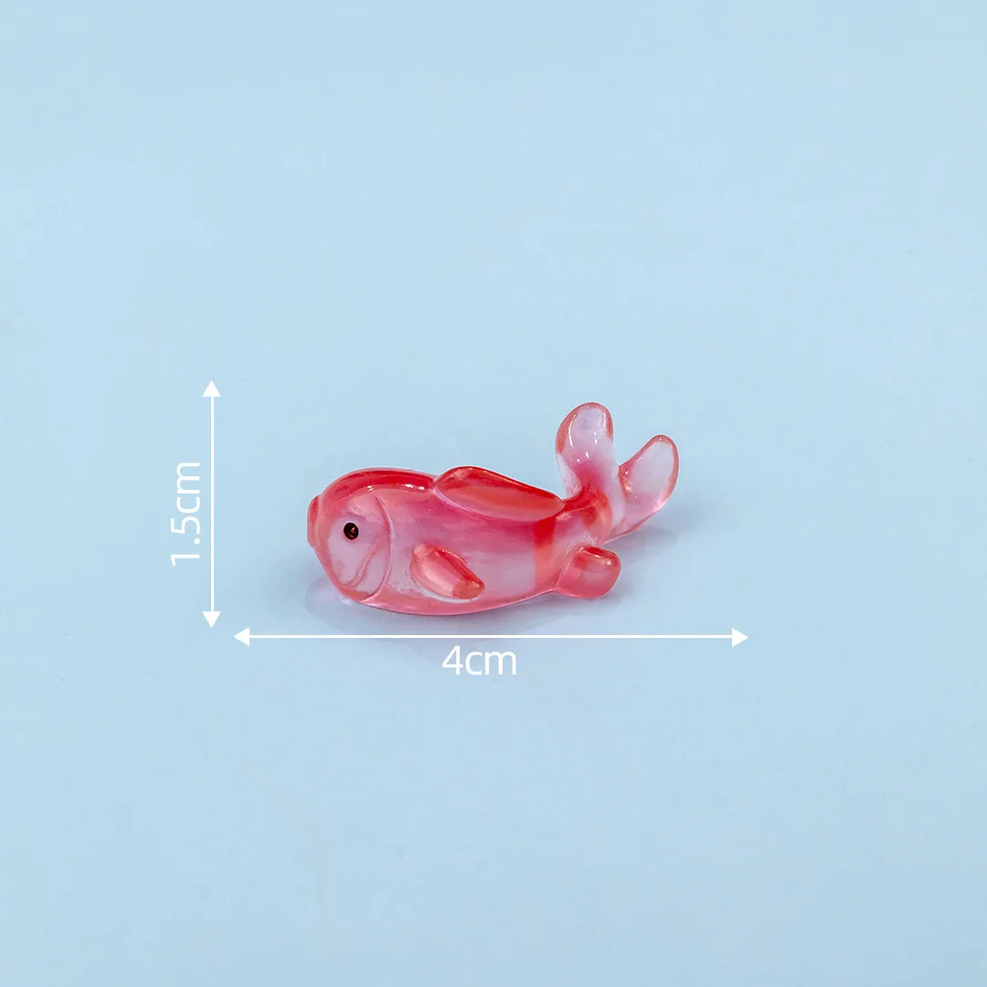 Cute Small Fish Ornaments Koi Carp Aquarium Small Ornaments Cute Fish Tank Mini Figurines DIY Kawaii Micro Landscape Ornaments