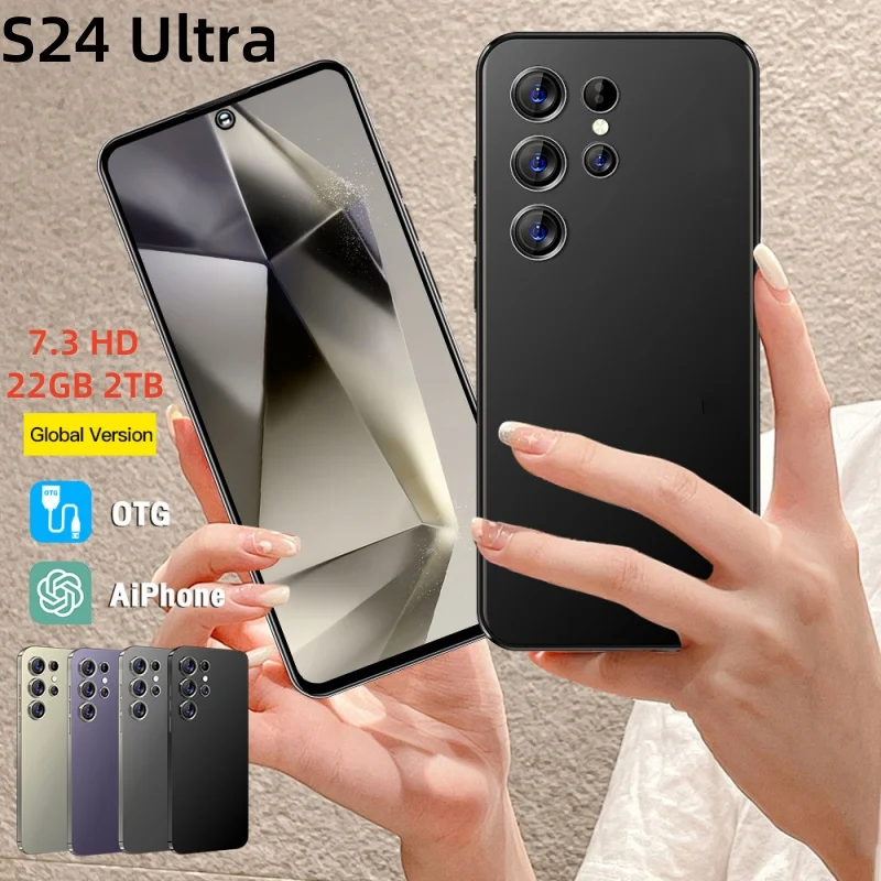 Smartphone D9-S24 Ultra 5G - 6,8 Pouces, 128 Go, Android 13, Double SIM - Débloqué, Neuf