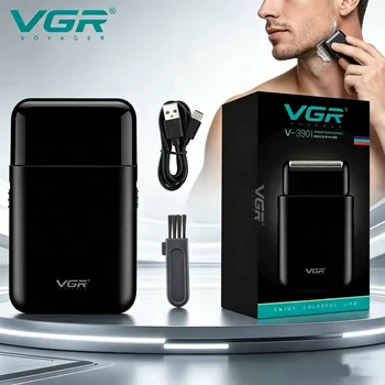VGR Electric Shaver Professional Foil Shaver Cordless Shaving Machine Portable Beard Trimmer Mini Electric Razor for Man V-390 1